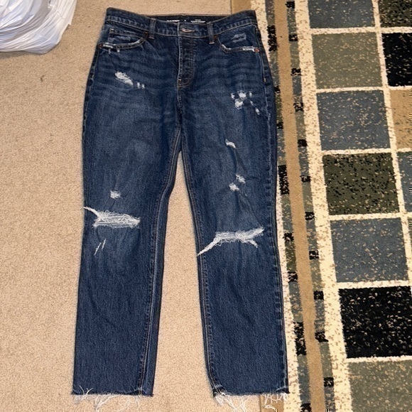 High Rise Slouchy Straight Jeans - 2 - Picture 1 of 6